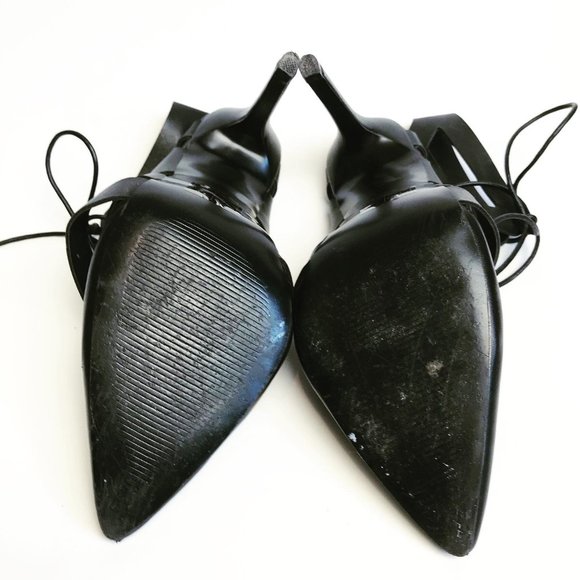 Strappy Vegan Leather Stilettos - Picture 4 of 4